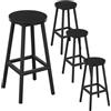 Klihome Sgabelli da Bar Set di 4, Alto 64.5cm, Nero