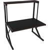 Belfoyer Mobile portaoggetti da cucina, supporto per forno a microonde, con 3 ripiani (nero)