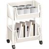 Generico Carrello portadocumenti, Carrello portalibri - Carrello porta libri multistrato,Scaffale per organizzazione di cancelleria per giocattoli con forte capacità di carico per aula, camera da letto