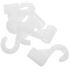 GARVALON 6 Pezzi Staffa Porta Asta Appendini Regolabile in Plastico Bianco per Guardaroba Supporto Resistente per Organizzazione Camera da Letto