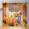 Odot Tende Semi Trasparenti per Interni, Motivo Zucca del Ringraziamento 3D Tenda Voile con Occhielli 2 Pezzi Tenda Filtranti Finestra Tende Camera da Letto (140x275cm,Girasole)