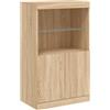 vidaXL Credenza con Luci LED Rovere Sonoma 60,5x37x100 cm