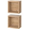 Vicco Mensola a muro Senyo, rovere Goldkraft, 25 x 25 cm set da 2, per il bagno, Tanto spazio per gli utensili da bagno