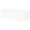 Liberoshopping Mobile bagno sospeso con cassetto soft closing in legno nobilitato- design moderno NILYA (Bianco Lucido, 100 cm)
