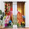 Odot Natalizie Tende per Interni 2 Pezzi con Occhielli, Tende Voile Semi Trasparente Regalo di Natale Stampa Tende Moderno per Camera da Letto, Cucina, Soggiorno, Balcone (107x160cm,Lussuoso)