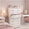 Linea Azzurra Settimino Maxi Cassettiera Camera da Letto in Legno Nobilitato Melaminico 7 Cassetti rinforzati Guide Metalliche 127x76x41cm Made in Italy