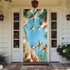 Hiseng Decorazione 3D per Porta, Copertura con Stampe da Spiaggia Copriporta Addobbi Porta d'Ingresso, Door Cover Sfondo Banner Casa (Stelle Marine,90x210cm)