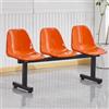 YVYKFZD Panca per Sala d'Attesa a 3 posti, Sedie per sala d'attesa panca pers esterni, Sedie Ufficio con schienale, Panca pers Salas Attesa squadre e riserve(Orange)