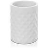 Inbagno Porta spazzolini Bagno Bianco a Bicchiere, in Ceramica Colore Bianco, Linea Cristal