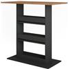 Vicco Tavolo da bar Repose, Rovere dorato/antracite, 110 x 55 cm, con scaffale aperto per riporre utensili da cucina