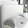 AYUOEODM Copritestiera Letto Matrimoniale/Singolo Ecopelle - Copri Testata Una Piazza E Mezza Elastica Universale Copertura Per Testiera Protezione ( Color : Beige White , Size : 140
