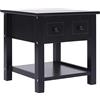 KTHLBRH tavolino da letto Tavolini da salotto tavolino ingressoTavolino Laterale Nero 40x40x40 cm in Legno di Paulownia per Studio Ufficio Corridoio