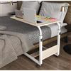 summerr Tavolino da Letto con Ruote, Tavolo Vassoio per Mangiare sul Lato del Letto Regolabile in Altezza, Tavolo Medico Mobile Mobile, Lettura, costretto a Letto, Anziani (Size : B(80X50cm))