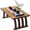 DSMRLEOP Tavolo Tatami giapponese, tavolino pieghevole a 2 ripiani con contenitore, tavolo da tè Zen retrò in legno, tavolo da meditazione minimalista, tavolo da pavimento compatto per soggiorno, came