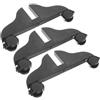 GRIRIW Base per Divisore Schermo Pieghevole 3 Pezzi in PVC Nero con Ruote Antiscivolo Resistente per Uffici Supporto Stabile e Robusto per Pannelli Divisori