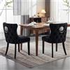chairus Set di 2 Sedie da Pranzo in Velluto Sedie da Cucina Retro, Nero | sedie da pranzo sedie da cucina retro sedie sala da prnazo in legno