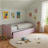 MOBILFINO CAMERETTE Divano Letto Singolo con Secondo Letto Estraibile - Design Funzionale - Cipria