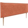 DHOME Testiera in lino naturale con bordo della testiera imbottito Letto moderno TOP TRENDING (Arancione, 160x105cm con Gambe (Letto 150/160))