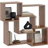 KUBUTKU Mensola da parete 91 x 98 x 18 cm, design Mordern per soggiorno, camera da letto, ufficio e cucina (noce)