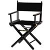 ZStyle Sedia da Regista Pieghevole in Legno, 90 cm di Altezza, 54 cm di Larghezza, 48 cm di Profondità, Nera (Fusto nero - tela nera)