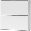 CAESAROO Scarpiera salvaspazio 76 cm Bianco opaco 2 ribalte doppia profondità - Bianco