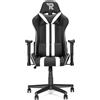 Ranqer Felix Sedia Da Gaming Ergonomica Stile Racing Con Schienale Alto Per Persone Alte, Materiali Resistenti, Base In Nylon, Supporti Lombare E Cervicale Regolabili, Cuscini Inclusi, Nero/Bianco