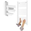Granitan Termoarredo Bagno 100x45 cm - 420W - Termo Arredo da Bagno - Termoarredo Idraulico - Termosifone da Parete - Bianco