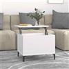 Tidyard Tavolino da salotto sollevabile ed estensibile tavolino da caffè sollevabile per soggiorno, tavolino da salotto, tavolo ausiliario, regolabile, compensato bianco, 60 x 44,5 x 45 cm, gambe in m