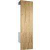 Vladon Carlton Hallway Set 5, Set di contenitori per corridoi con 1 Pannello Appendiabiti con Anta incorporata e 1 Asta Appendiabiti, Bianco Opaco/Rovere Naturale (52 x 193 x 35 cm)