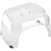 Generic Sgabello da doccia in acrilico, sgabello da bagno in plastica, spesso, resistente fino a 130 kg, adatto per doccia, antiscivolo, con piedini in gomma (bianco)