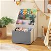 RELAX4LIFE Libreria in Legno per Bambini, Scaffale Porta Giochi con Cassetto e Ripiani Aperti, Organizzatore Multifunzionale per Camera da Letto e Asilo