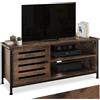 tectake® Mobile TV Galway, 110 x 41,5 x 50,5 cm, Mobile Soggiorno Stile industriale e Acciaio, ideale TV 50 pollici, mobiletto 2 ripiani, 1 scomparto, fori cavi televisore - Legno Industriale Scuro
