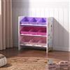 [en.casa] Scaffale Portaoggetti Montessori per Bambini Mobile Contenitore per Cameretta con 9 Cassetti Inclinati in Tessuto e Struttura Decorata 60x62x30 cm Design Oceano