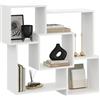 KUBUTKU Mensola da parete 91 x 98 x 18 cm, design Mordern per soggiorno, camera da letto, ufficio e cucina (bianco)
