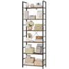 eSituro Libreria Industriale 6 Ripiani Legno Vintage | Acciaio; Portaoggetti; Cucina soggiorno; Multifunzionale; Montaggio facile