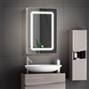 PRTECY Armadietto da bagno a specchio con LED con interruttore tattile, funzione di memoria intelligente, armadio da bagno a parete con spazio (50 x 13 x 70 cm)