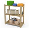 Lenmar Serie B Scaffale in Pino Beige Chiaro, 5 Ripiani, 90 x 80 x 40 cm, Libreria, Scaffalatura, Mensola da Parete, Per Ufficio e Soggiorno