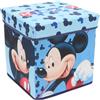 CARTOON Pouf Topolino Disney per bambini multifunzione contenitore porta oggetti per sedersi 30 cm