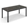 REDÒKASA Tavolo da pranzo allungabile 160x85 modello GIOTTO MADE IN ITALY con 2 allunghe centrali da 40 cm ciascuna per sala da pranzo, cucina e soggiorno, design moderno (Pietra Nera)