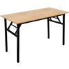 SDHYL Scrivania Pieghevole per Computer 120 x 60 cm Tavolo da Lavoro Pieghevole per Computer Tavolo da Conferenza per l'ufficio Domestico Teak Nero