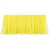 FANSU Gonna da Tavolo in Tulle, Gonna da Tavolo per Feste Doppio Strato Gonna Tavolo Gonna Tavola per Matrimonio Compleanno Natale Festa Baby Shower (Giallo,6FT/183x77cm)