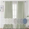 LINGKY 2 Pezzi Tende per Interni Voile in Lino Tende Semitrasparenti per Finestra Moderne con Passanti per Asta Tende Leggera per Soggiorno e Cmera da Letto (Verde Salvia,2X 132x274 cm)
