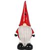 Mazzeo Gnomo Natalizio in Ceramica cm 30 con Luce a LED, Barba in Tessuto Christmas
