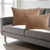 SWJ-swjssb Fodere per Cuscini Personalizzabili in Velluto a Coste Elasticizzato | Set di 2 Federa Cuscino Con Cerniera Invisibile, Lavabili | Copricuscino Decorative per Divano(Marrone chiaro,60x90 cm)