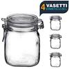 BuyStar Contenitore Vaso, Tappo Ermetico, Vetro, Trasparente, 4 Pezzi (2 Litri)