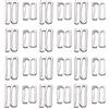 SUPVOX 40 Pezzi Ganci per Reggiseno Regolabili in Lega di Zinco, Clip per Cucire, Fibbia per Sottoveste, Argento, 4 Misure, 19mm E 25.5mm, per Donne E Ragazze