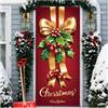 Ahhzyys Copertura Porta Natalizia con Corda, Decorazioni Natalizie per Porta, Banner di Sfondo di Natale Copri Porta per Porte, Pareti, Finestra (90x200cm)
