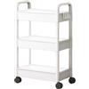 Generic Carrello per libri, organizer a 3 livelli con ruote per snack, libri, forniture, carrello multiuso per cucina, camera da, ufficio, soggiorno, studio o dormitorio, 69 x 33 x 22 cm