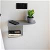 MILUKA Set da 2 Comodini per Camera da Letto Grigio | Comodino Sospeso da 40 x 20 cm | Ideali come Mensole da Muro, Comodino Stretto, Tavolino per ingressi moderni