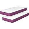 Mundialflex Kit 2 Pezzi - Materasso Memory Singolo 80x190 alto 22 cm - Ortopedico, Traspirante, Rivestimento Silver Antibatterico - Materasso 100% Made in Italy | Alba
